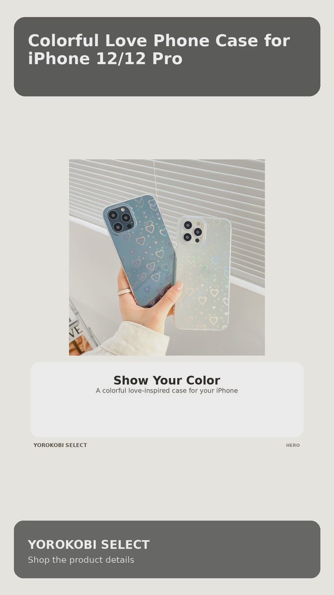 Colorful Love Phone Case for iPhone 12/12 Pro product video
