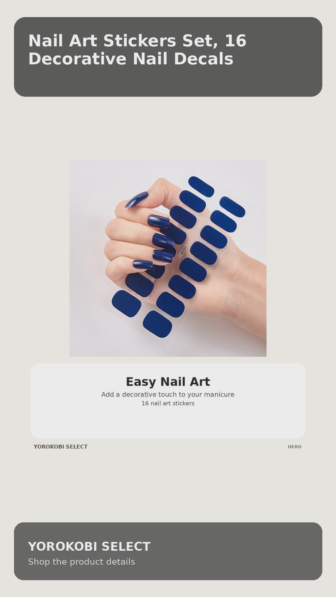 Decorative Nail Art Stickers for Manicure Designs product video
