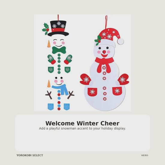 DIY Felt Snowman Christmas Hanging Porch Decorations product video