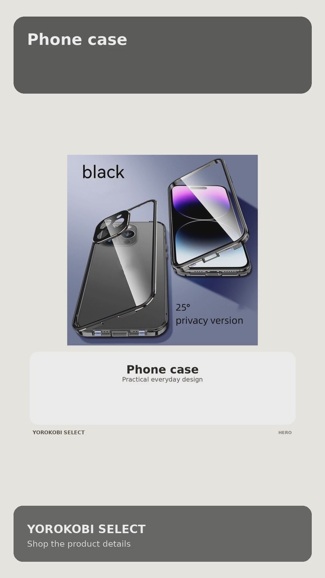 Phone case product video