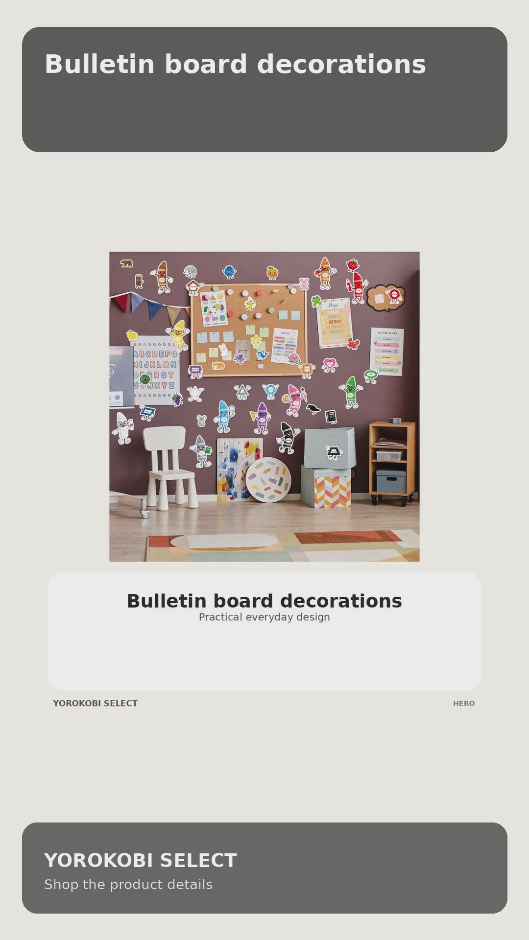 Bulletin board decorations product video