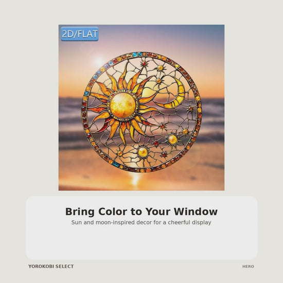 Sun and Moon Window Light Catcher Decor product video