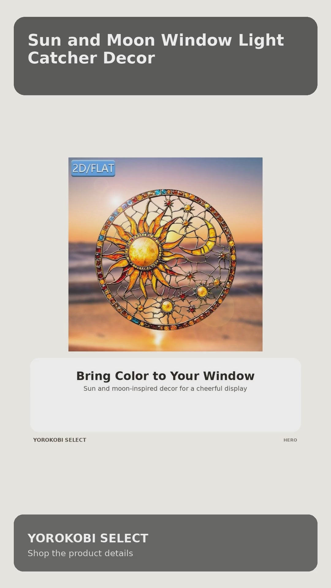 Sun and Moon Window Light Catcher Decor product video