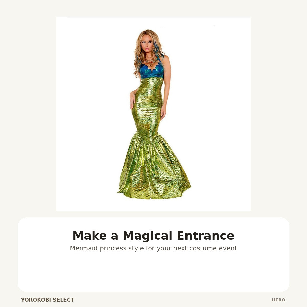Mermaid Princess Halloween Costume Dress for Women, 2XL