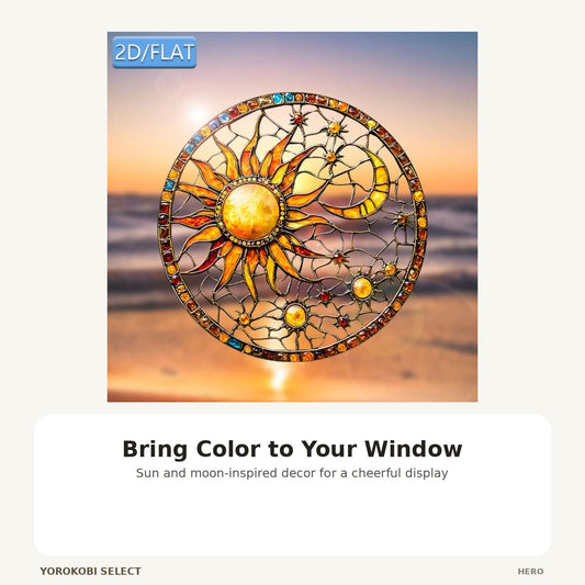 Sun and Moon Window Light Catcher Decor