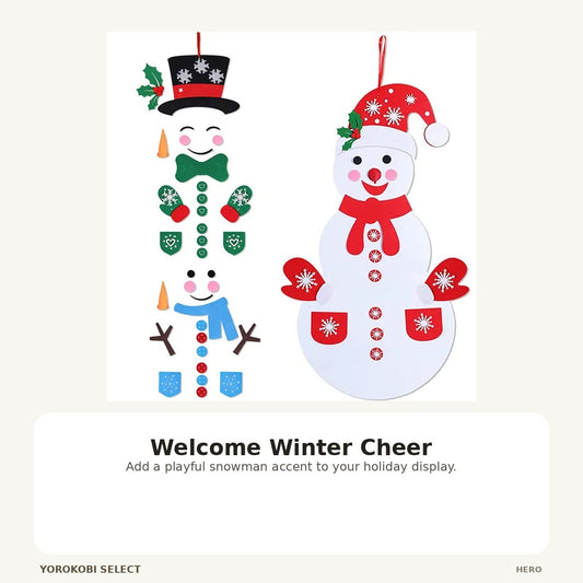 DIY Felt Snowman Christmas Hanging Porch Decorations