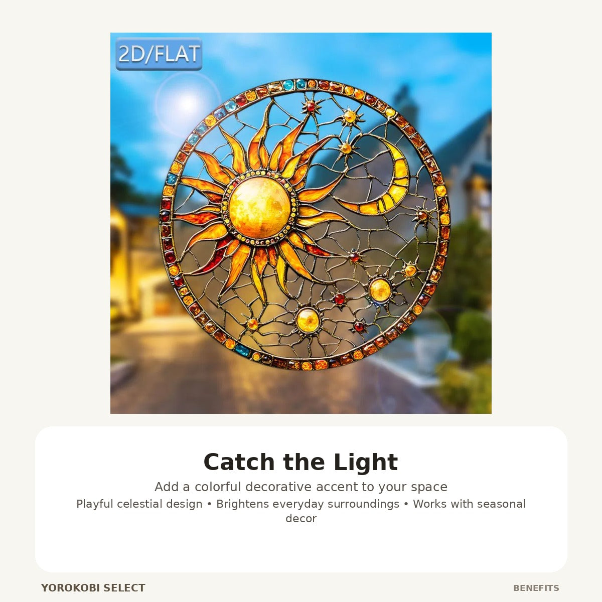 Sun and Moon Window Light Catcher Decor image 2