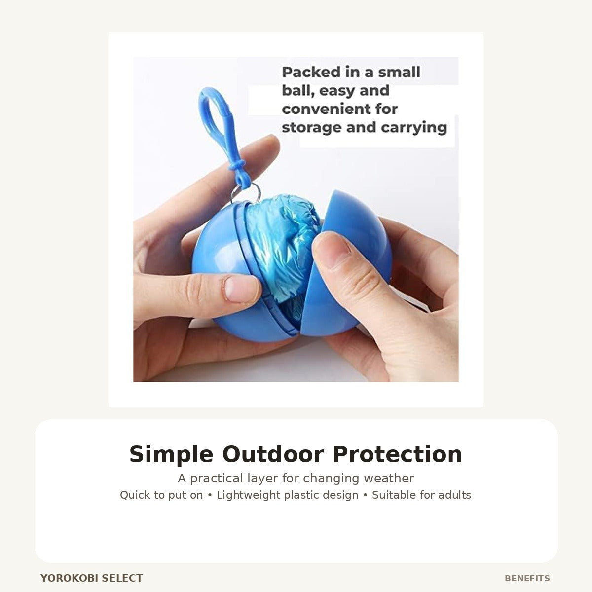 Disposable Plastic Rain Ponchos, 2-Pack with Hoods image 2