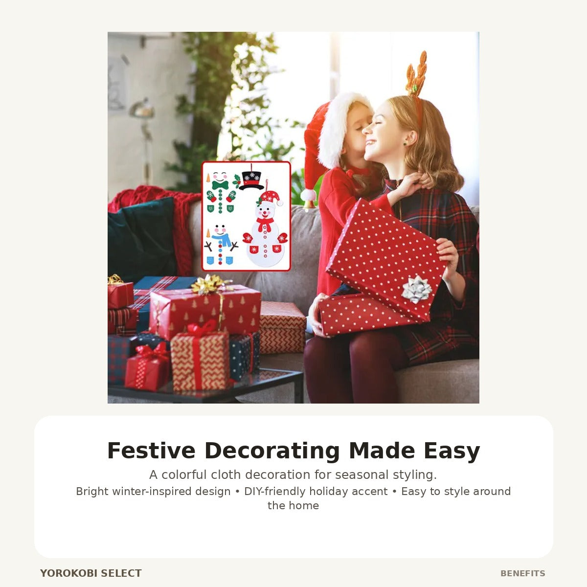 DIY Felt Snowman Christmas Hanging Porch Decorations image 2