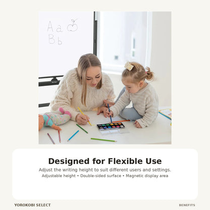 Mobile Magnetic Double-Sided Whiteboard with Adjustable Height image 2