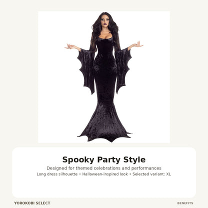Women's Dark Red Halloween Witch Costume Dress - XL image 2