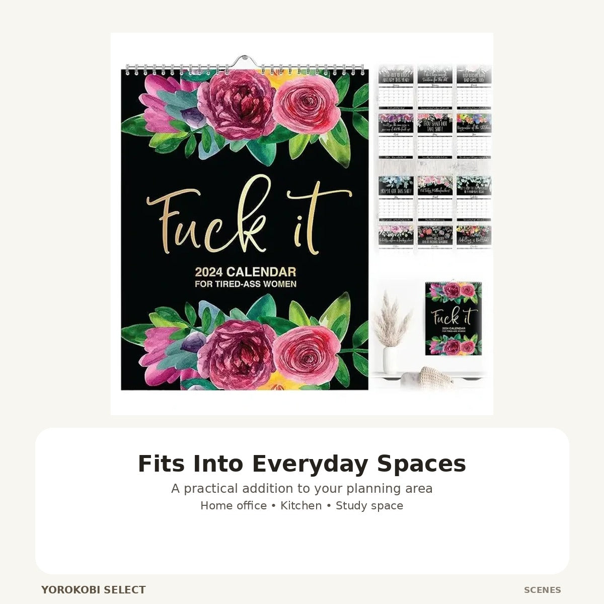 Black Wall Calendar and Weekly Planner image 3