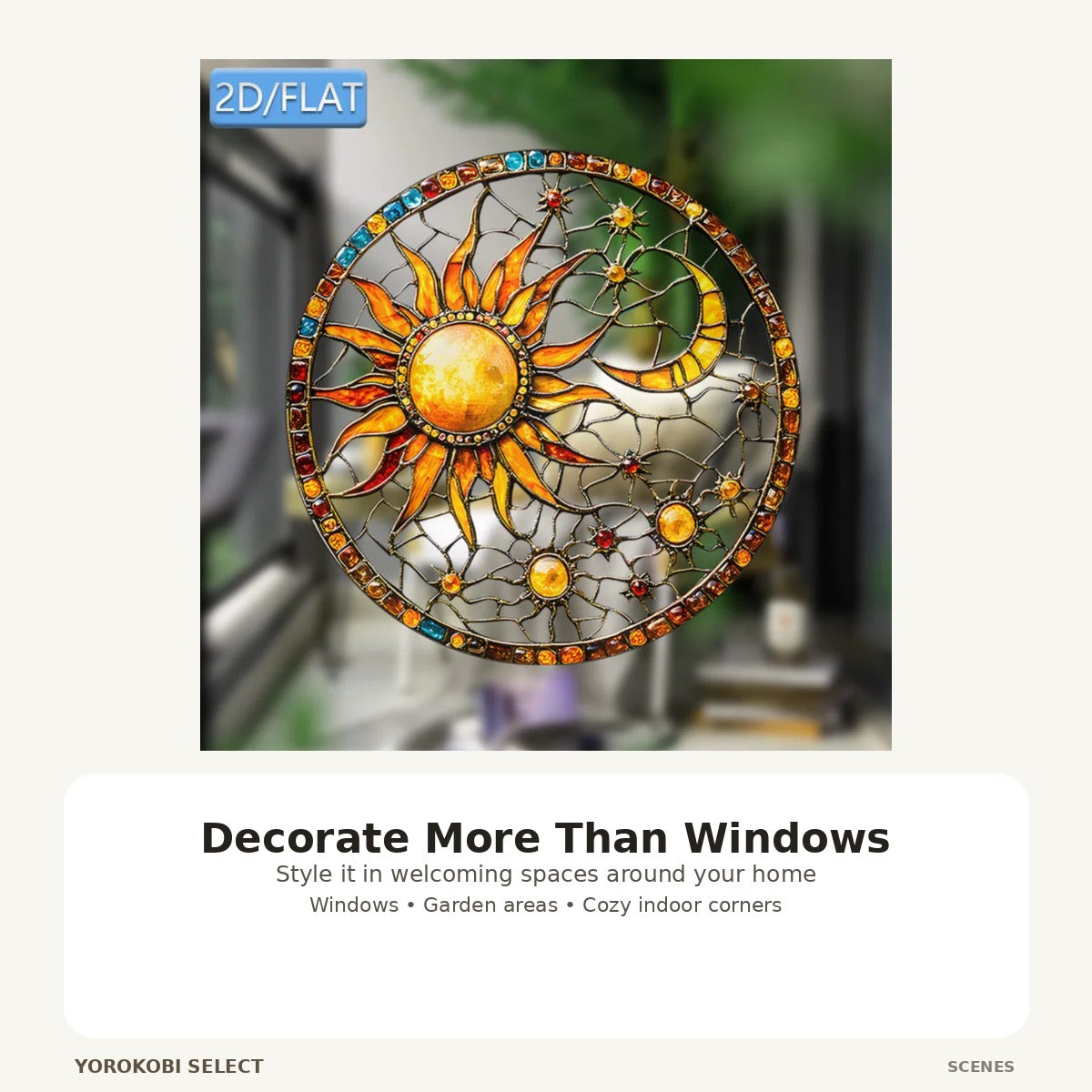 Sun and Moon Window Light Catcher Decor image 3