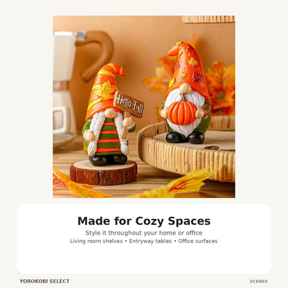 Orange Harvest Gnome Table Decor image 3