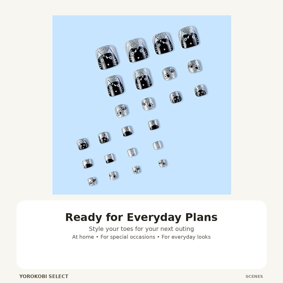 24-Piece Press-On Toenail Set image 3