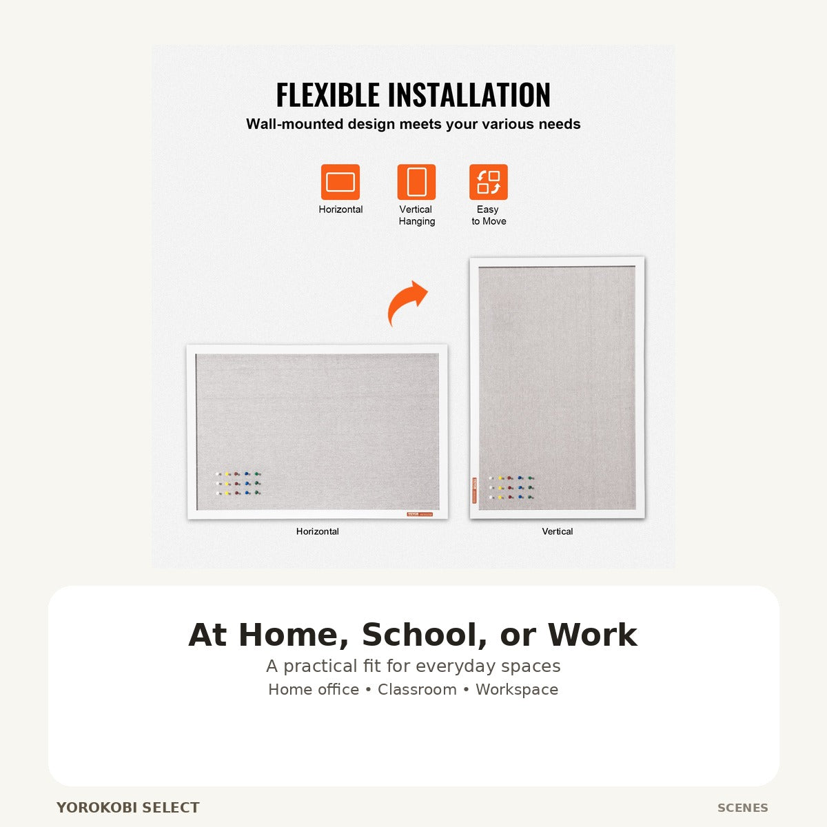 White Bulletin Board with Linen Surface image 3