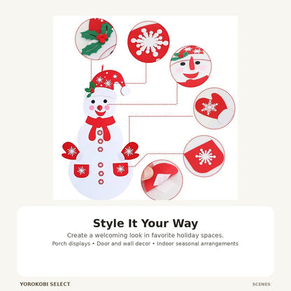 DIY Felt Snowman Christmas Hanging Porch Decorations image 3