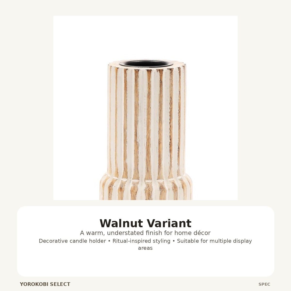 Decorative Ritual Candle Holder in Walnut image 4