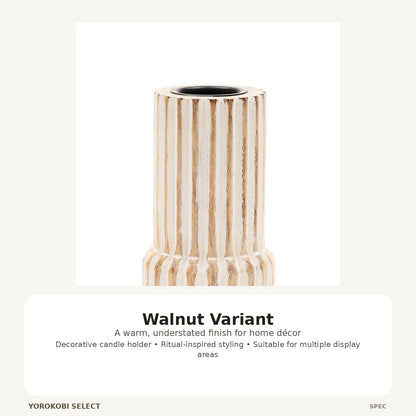 Decorative Ritual Candle Holder in Walnut image 4