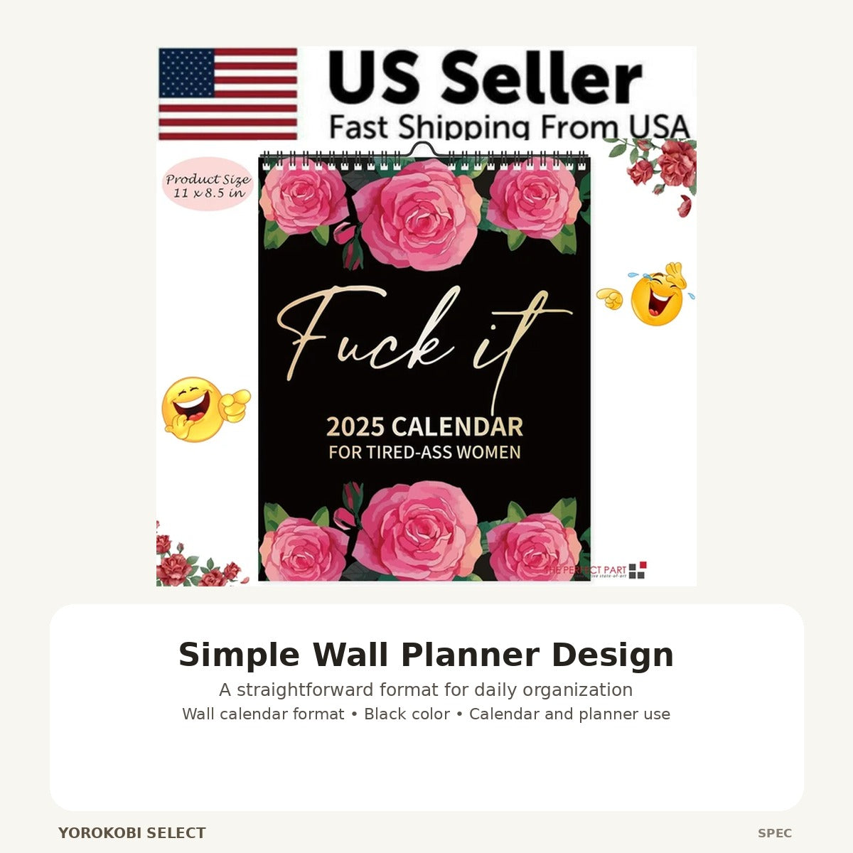 Black Wall Calendar and Weekly Planner image 4