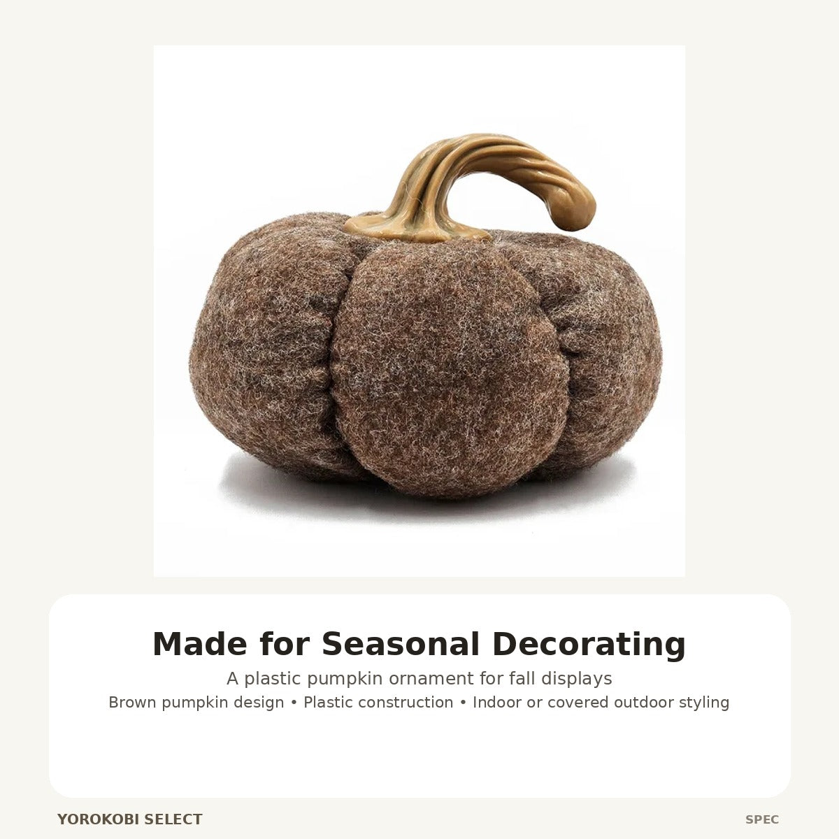 Brown Pumpkin Fall Porch Decor image 4