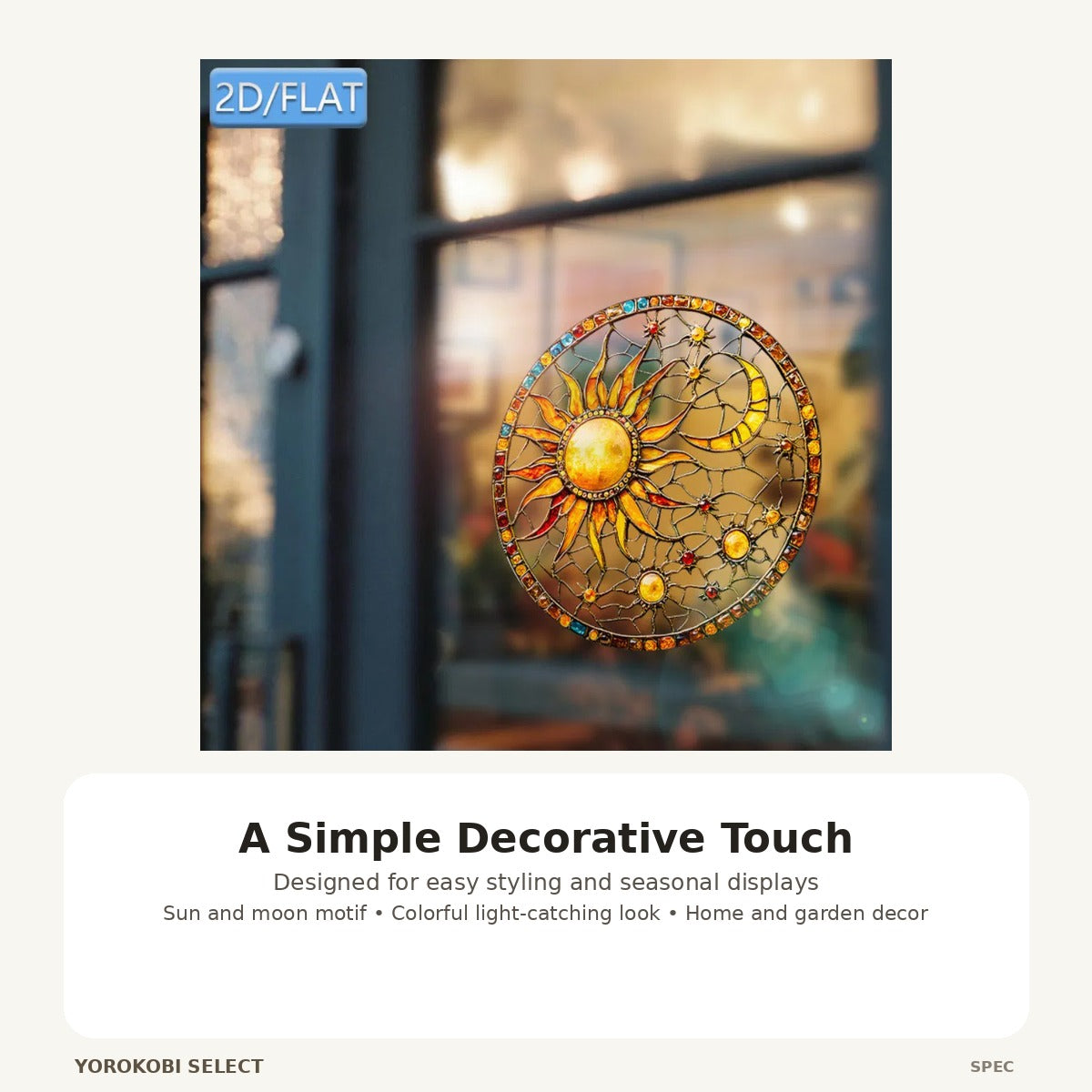 Sun and Moon Window Light Catcher Decor image 4