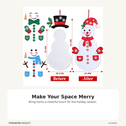 DIY Felt Snowman Christmas Hanging Porch Decorations image 5